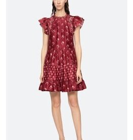 Sea FAMKE PRINT FLUTTER SLV TUNIC DRESS (D2)