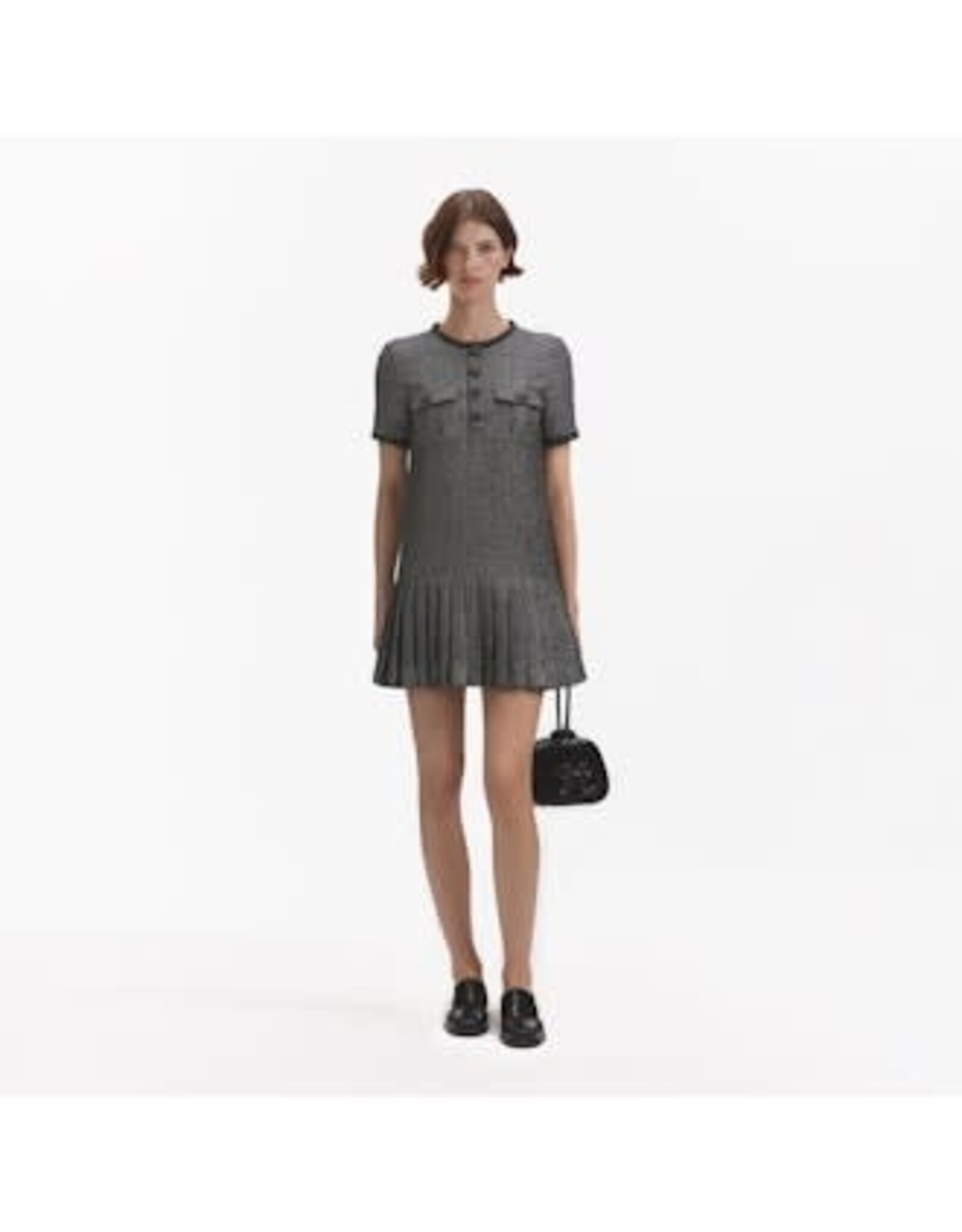 Self Portrait METALLIC BOUCLE MINI DRESS
