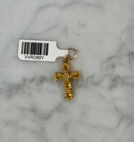 Sennod Jewelry Design VVR280Y - Stone Cross / Yellow