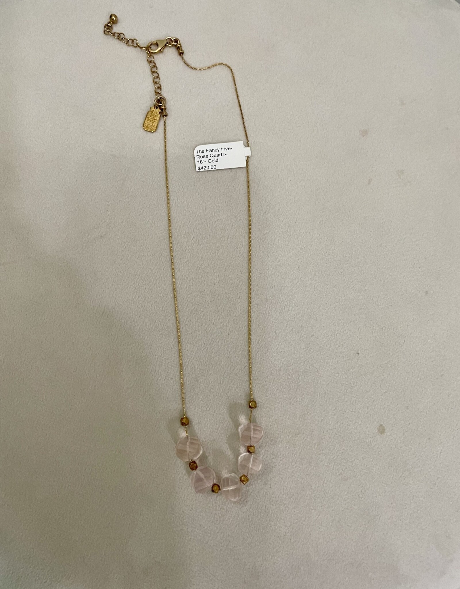 Sennod Jewelry Design N1451RQ-FANCY 5- ROSE QUARTS 18'