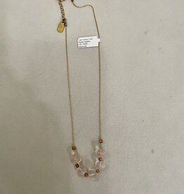 Sennod Jewelry Design N1451RQ-FANCY 5- ROSE QUARTS 18'