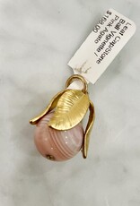 Sennod Jewelry Design VV724-PALEAF CAP- PINK AGATE