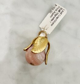 Sennod Jewelry Design VV724-PALEAF CAP- PINK AGATE