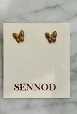 Sennod Jewelry Design E1390GS-FLUTTER- GOLD/SILVER