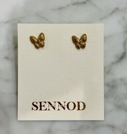 Sennod Jewelry Design E1390GS-FLUTTER- GOLD/SILVER