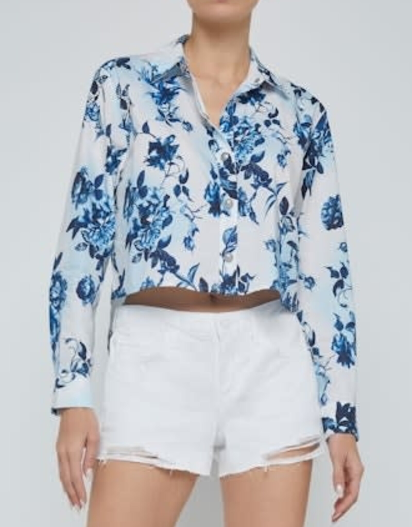L'AGENCE COSETTE CROP HI LOW SHIRT