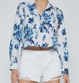 L'AGENCE COSETTE CROP HI LOW SHIRT