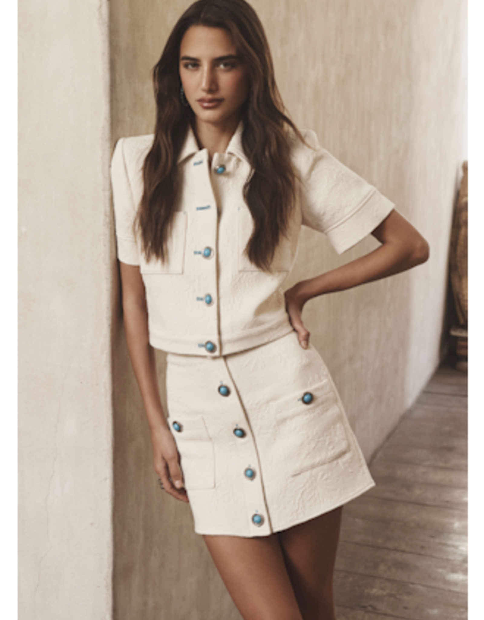 L'AGENCE CHITA CROP SHT SLV JACKET