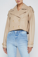 L'AGENCE Kento Crop Leather Trench