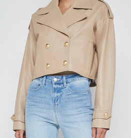 L'AGENCE Kento Crop Leather Trench