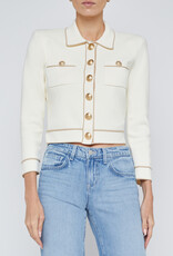 L'AGENCE NEO CONT TRIM CROP CARDI