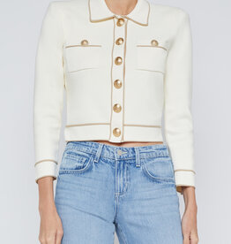 L'AGENCE NEO CONT TRIM CROP CARDI