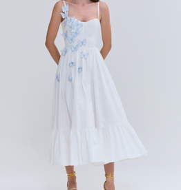 PatBo FLUTTER POPLIN BUTTERFLY MIDI DRESS