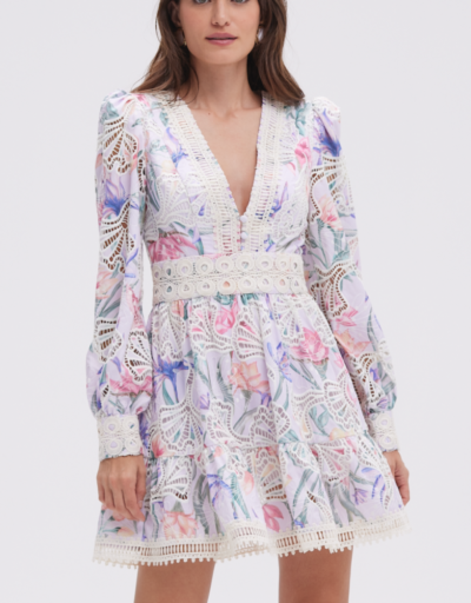 PatBo AMARYLLIS EMBROIDERED MINI DRESS