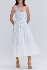 PatBo FLUTTER POPLIN BUTTERFLY MIDI DRESS