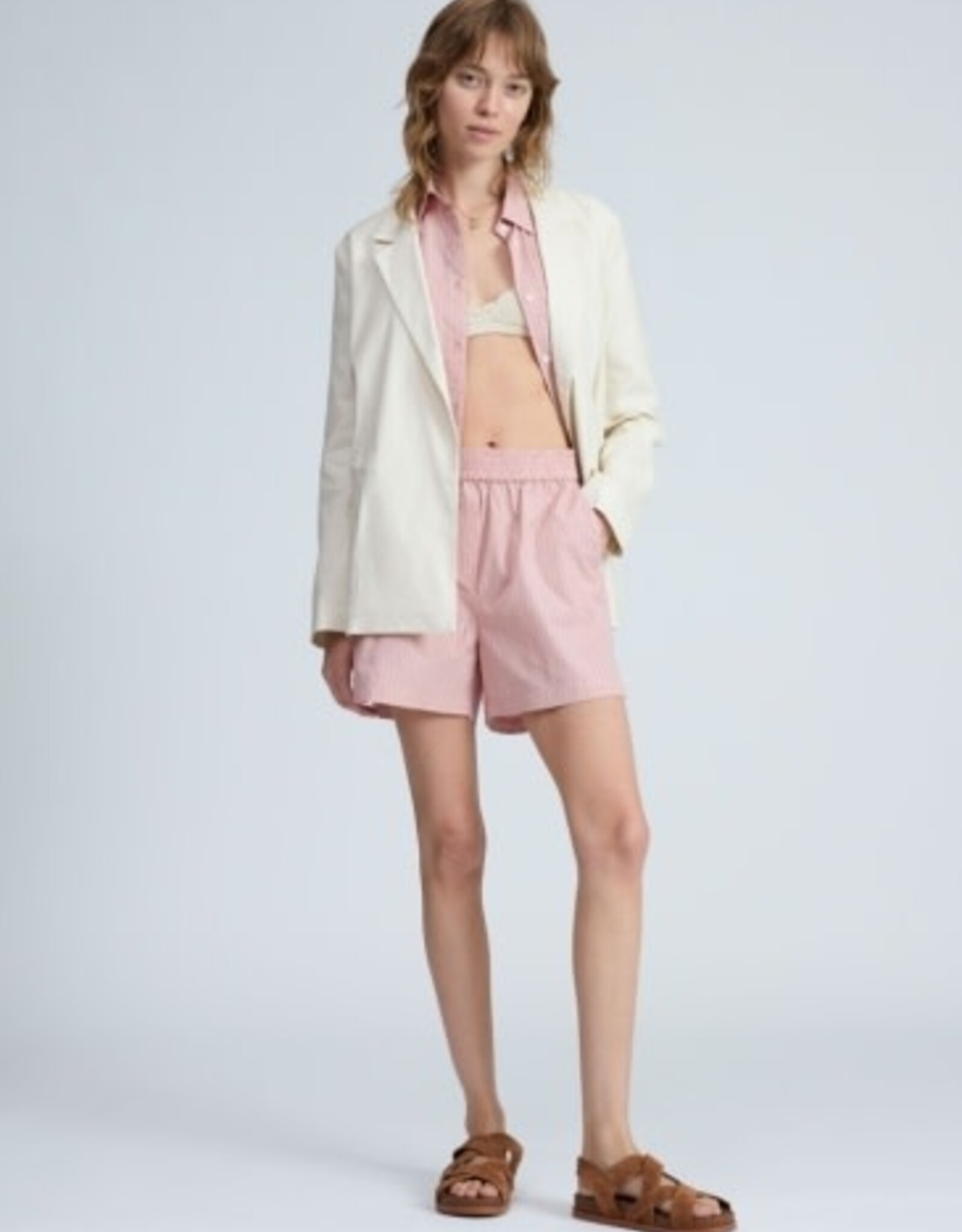 rag & bone emma stripe poplin short