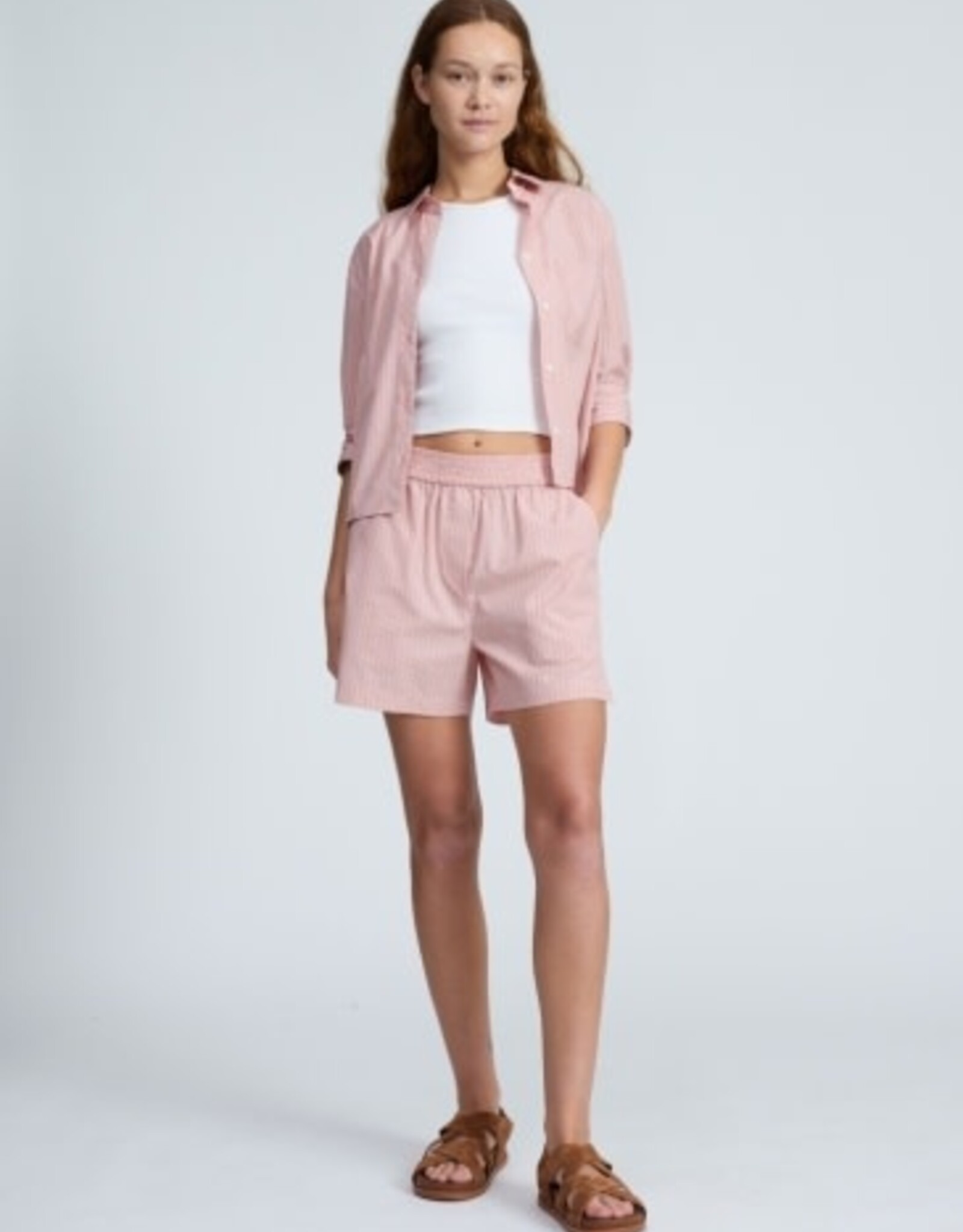 rag & bone emma stripe poplin short