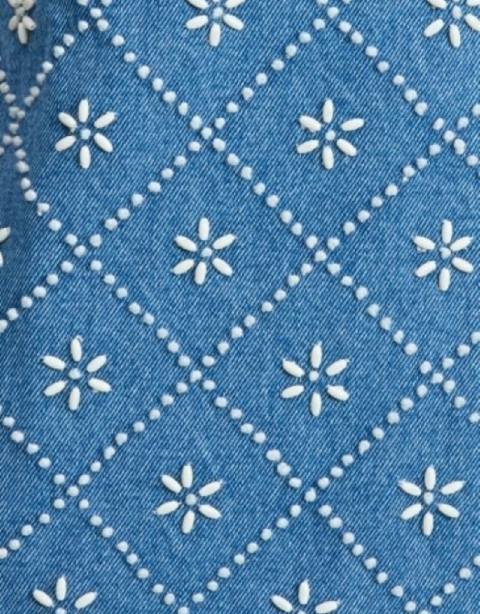 rag & bone gentry embellished denim dress