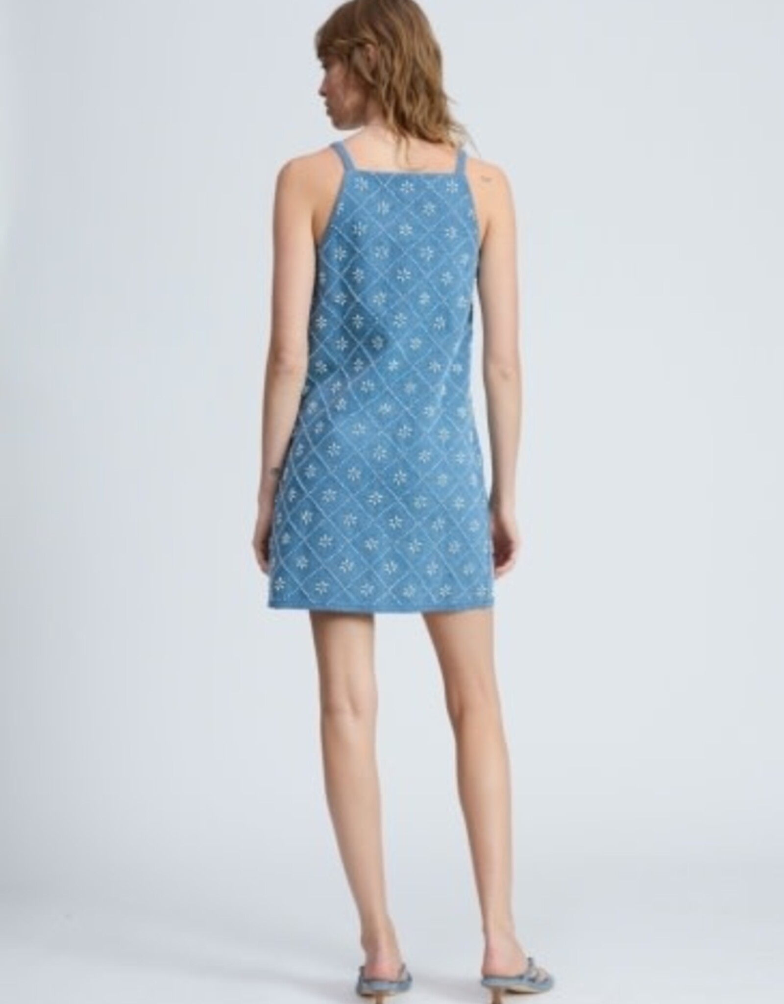 rag & bone gentry embellished denim dress