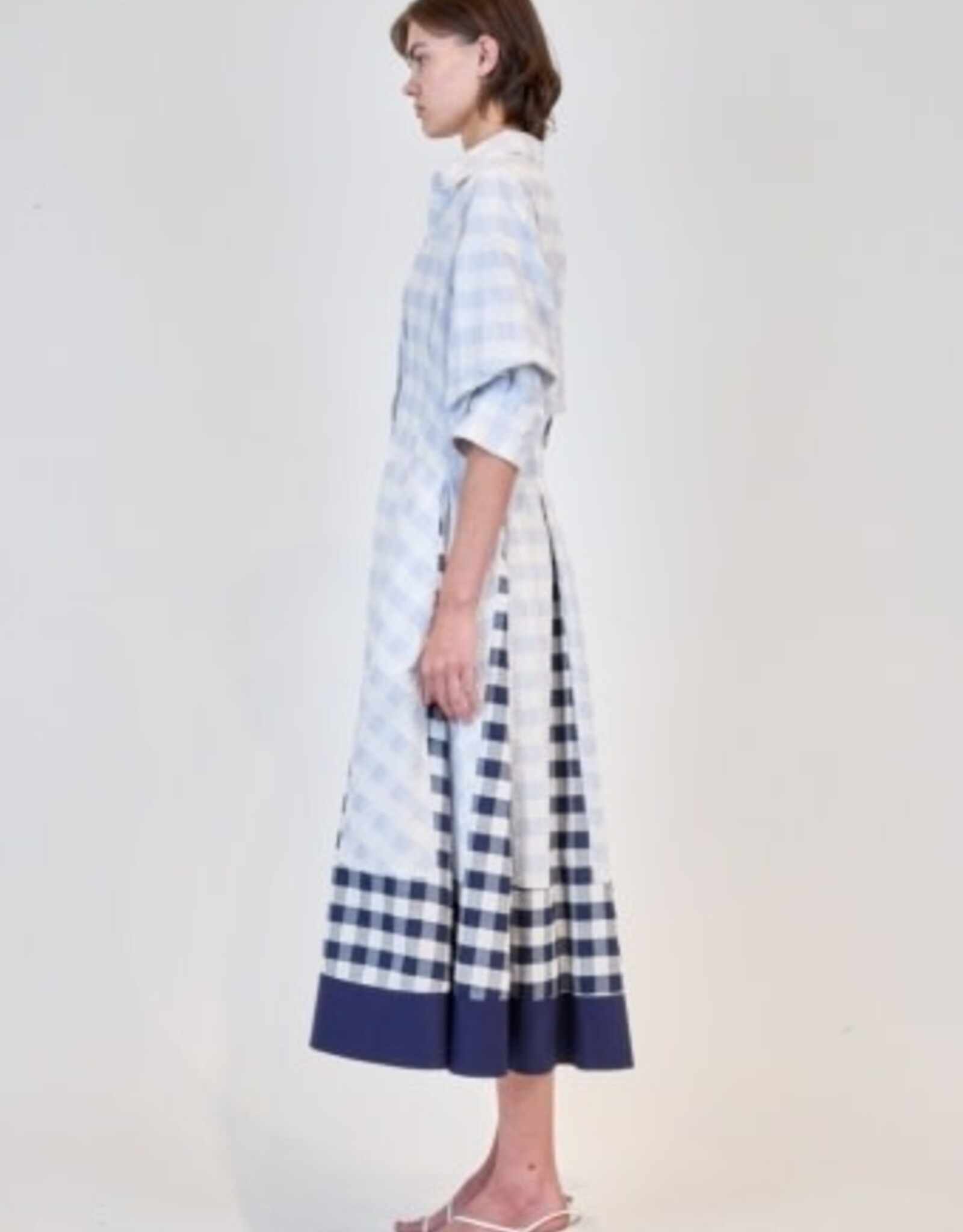 SIMKHAI JAZZ PINTUCK MIDI DRESS