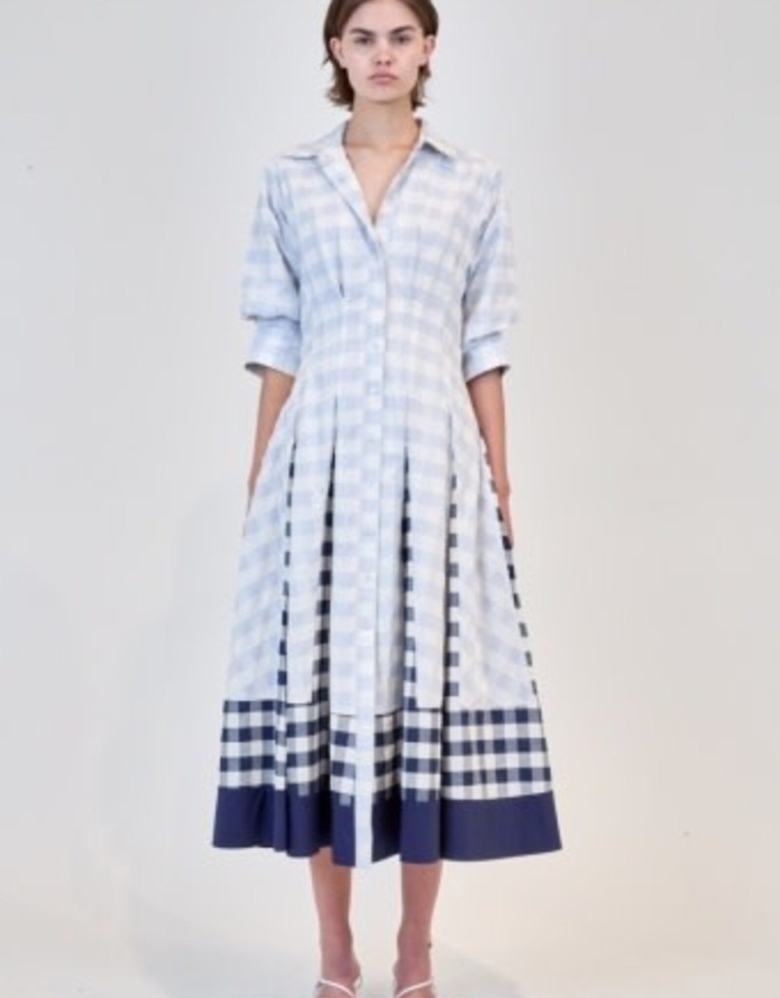 SIMKHAI JAZZ PINTUCK MIDI DRESS