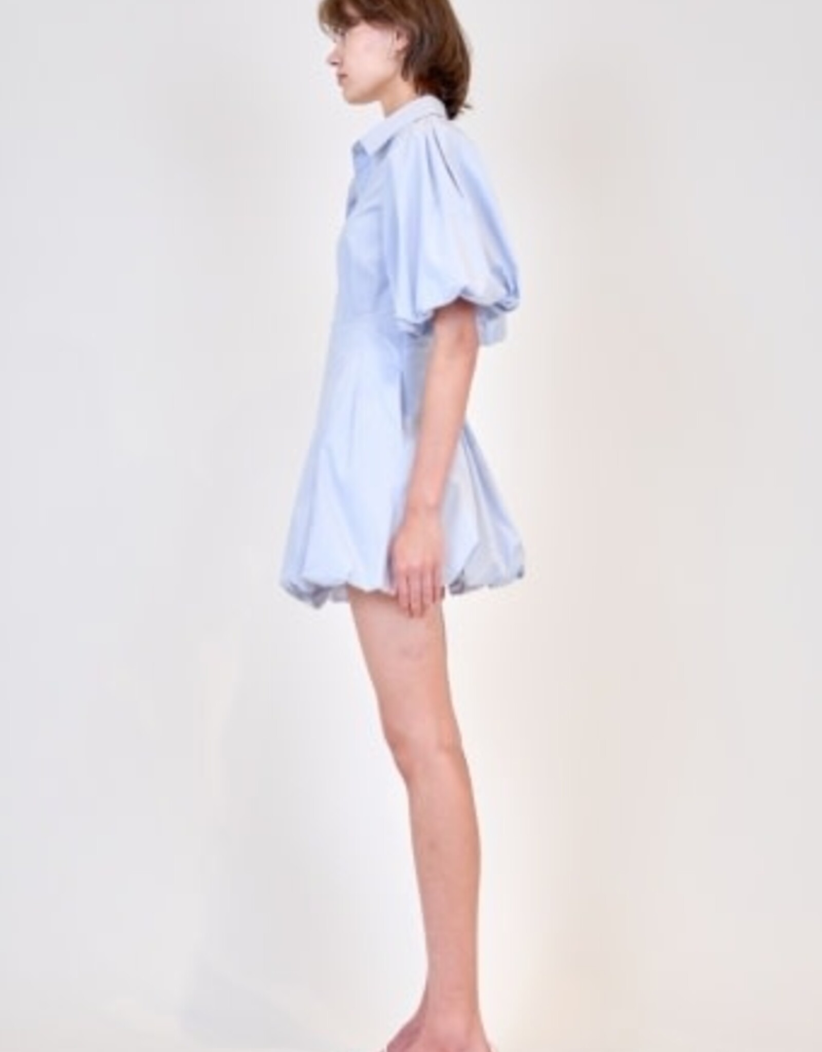 SIMKHAI CLEO BALLOON PINTUCK MINI DRESS