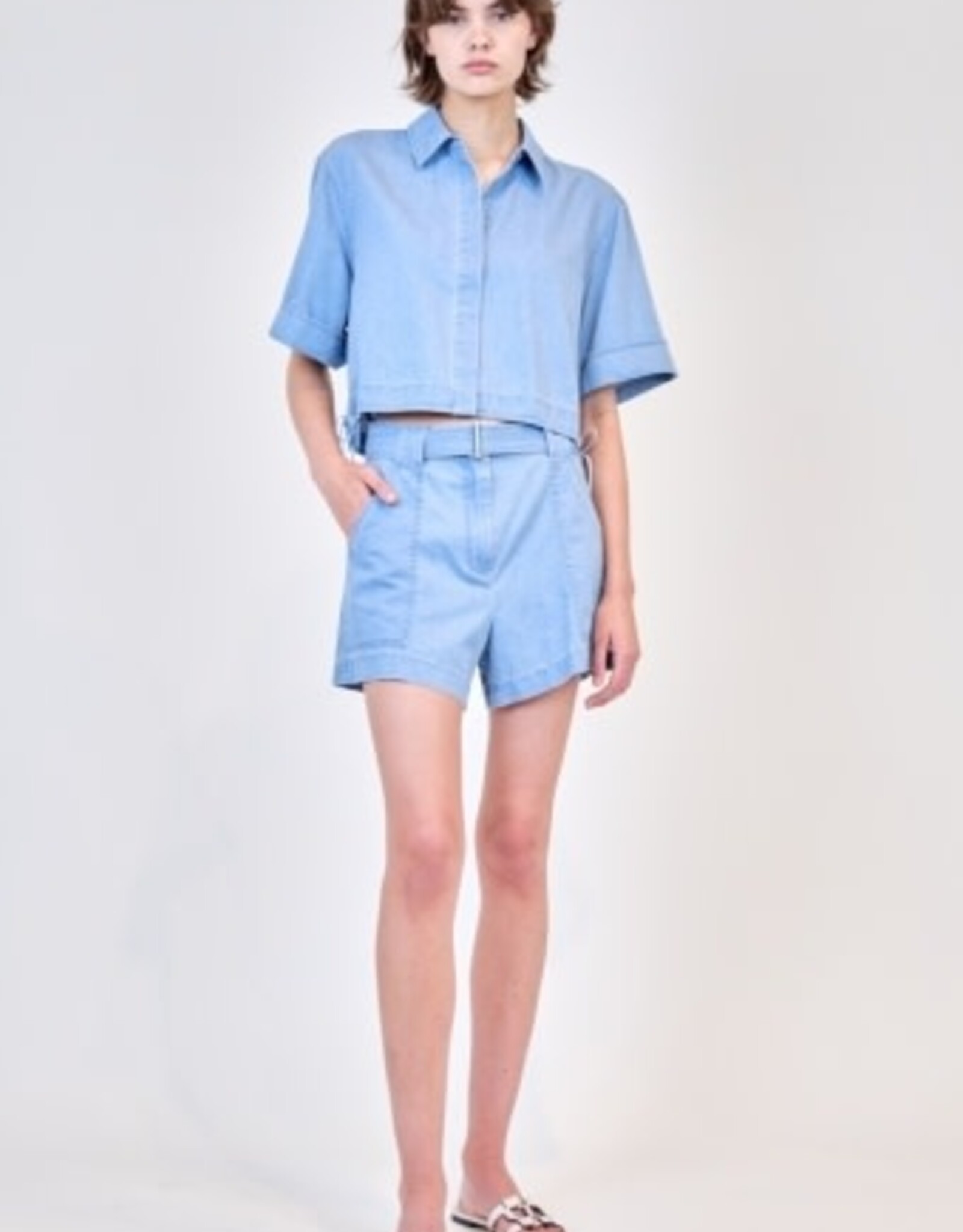 SIMKHAI LOURIE BELTED SHORTS