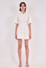 SIMKHAI CLEO BALLOON PINTUCK MINI DRESS