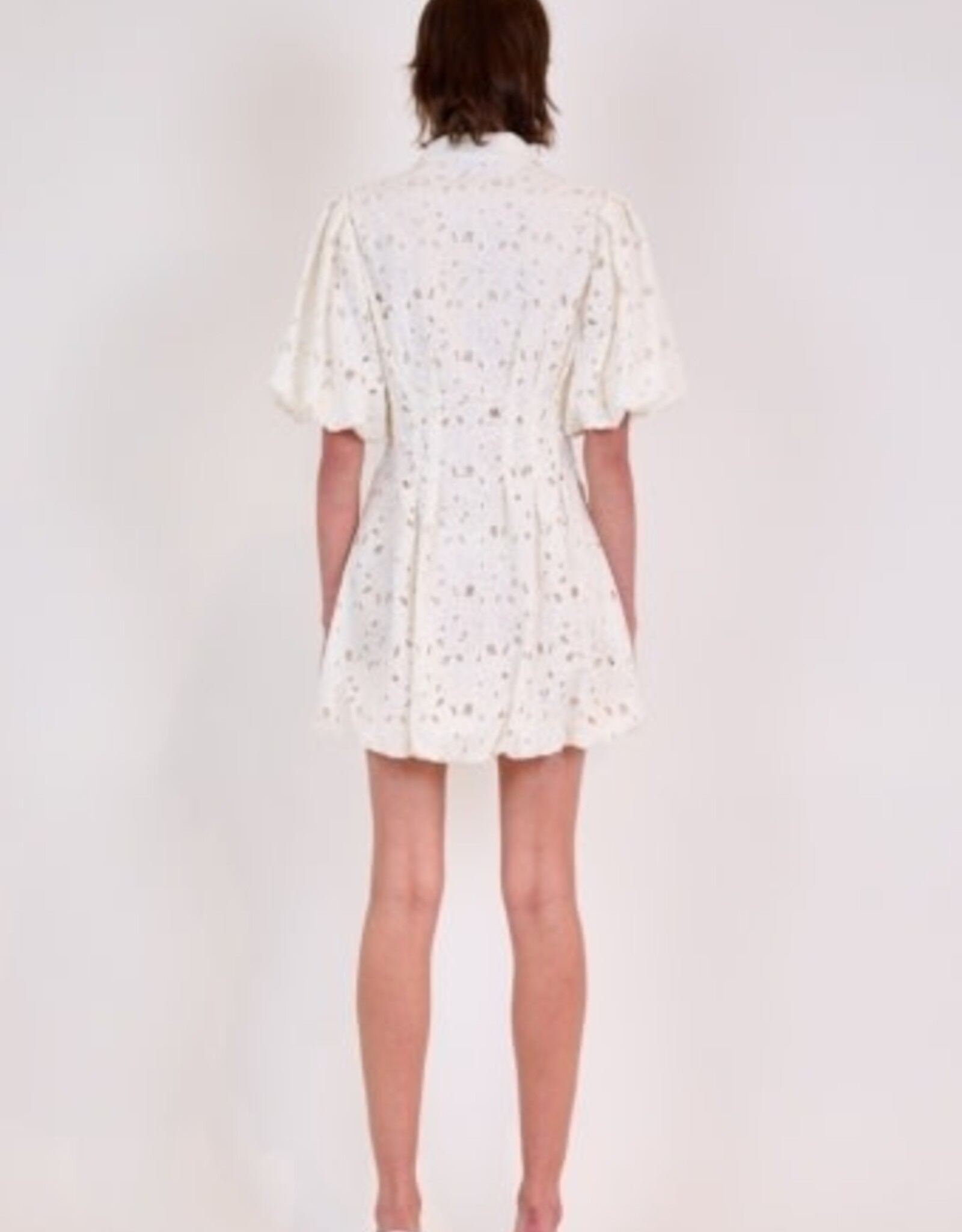 SIMKHAI CLEO BALLOON PINTUCK MINI DRESS