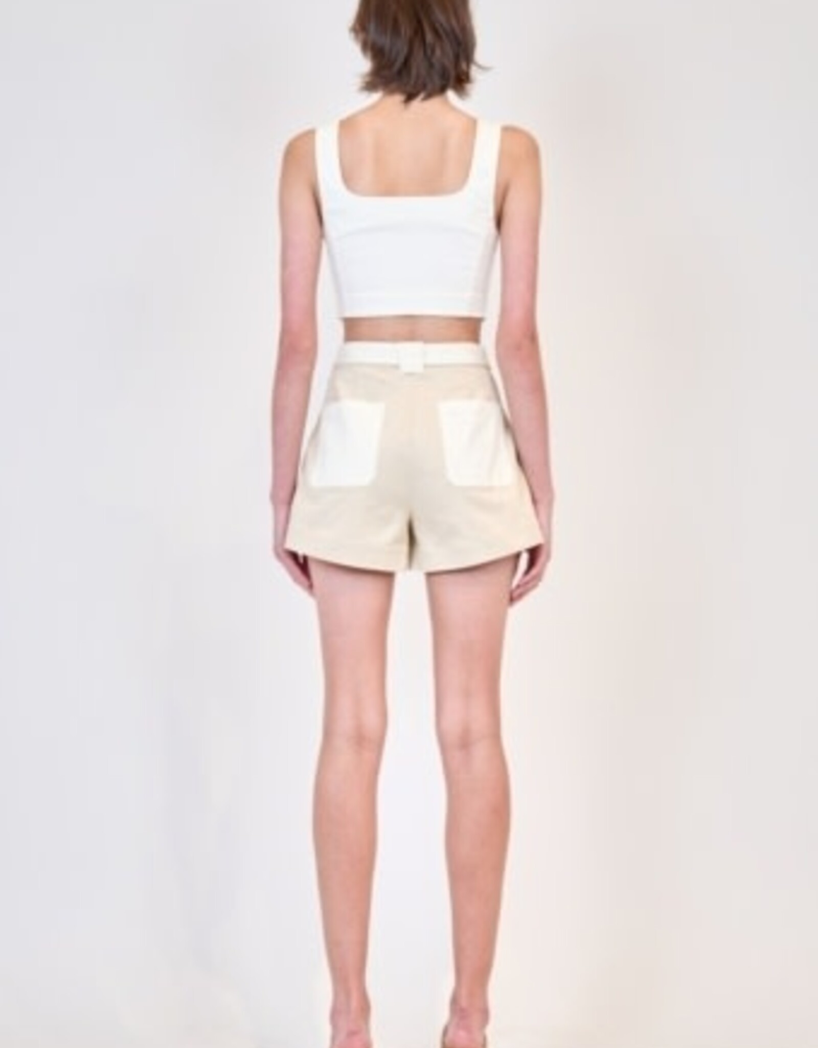 SIMKHAI LOURIE BELTED SHORTS