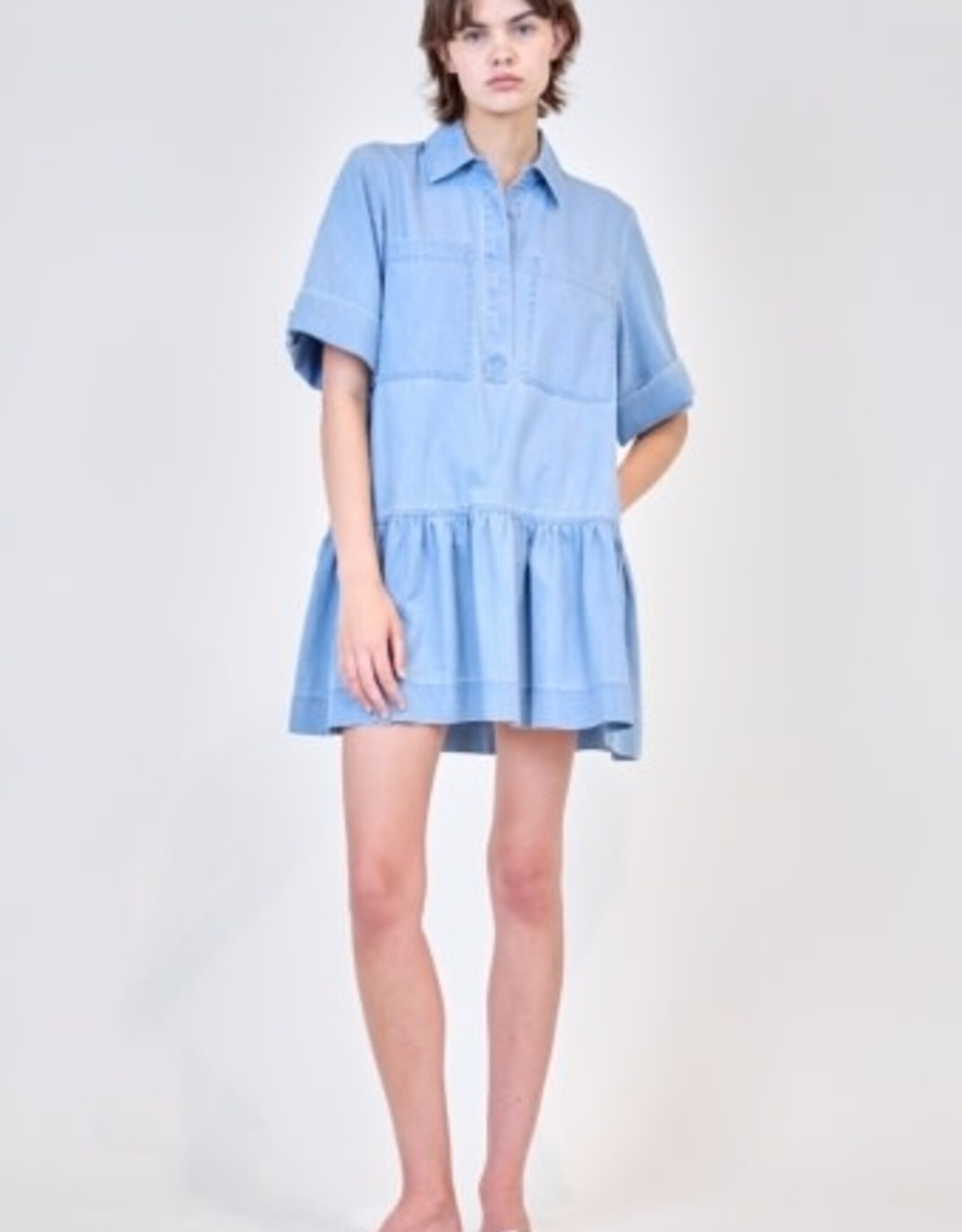 SIMKHAI CRIS S/S SHIRT DRESS