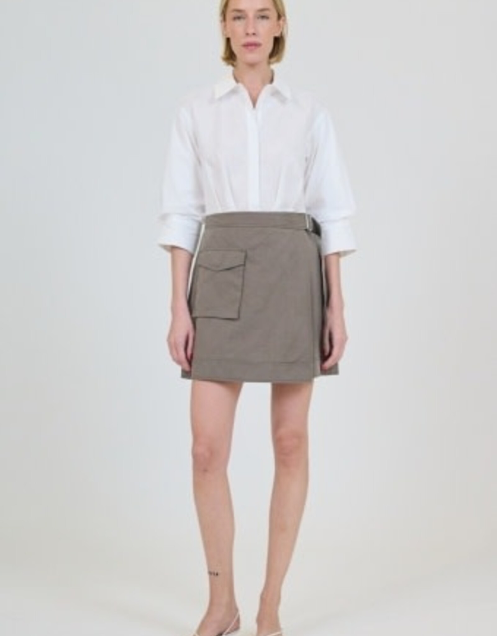 SIMKHAI FRASER MINI SHIRT DRESS