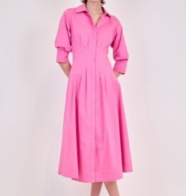 SIMKHAI JAZZ PINTUCK MIDI DRESS