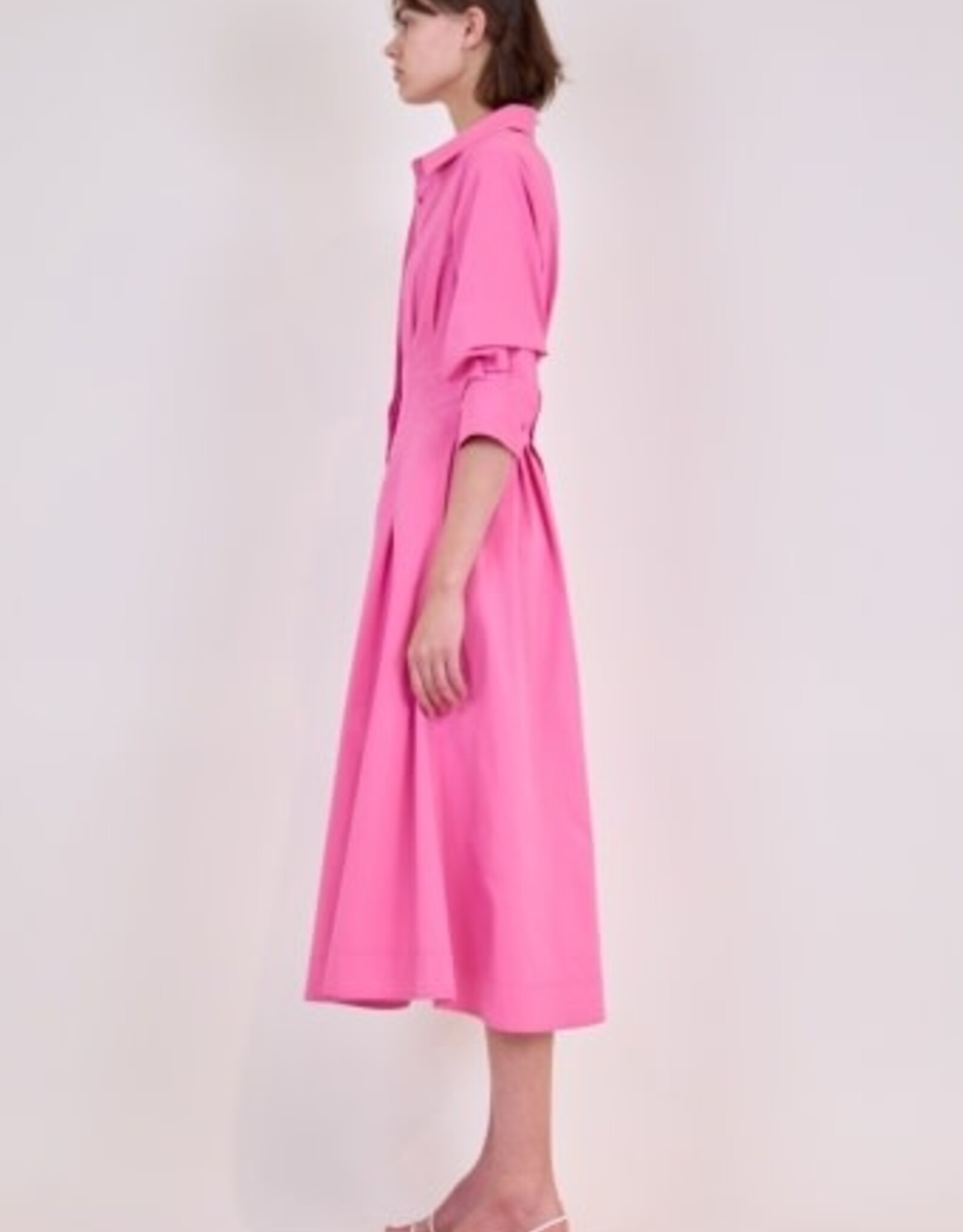 SIMKHAI JAZZ PINTUCK MIDI DRESS