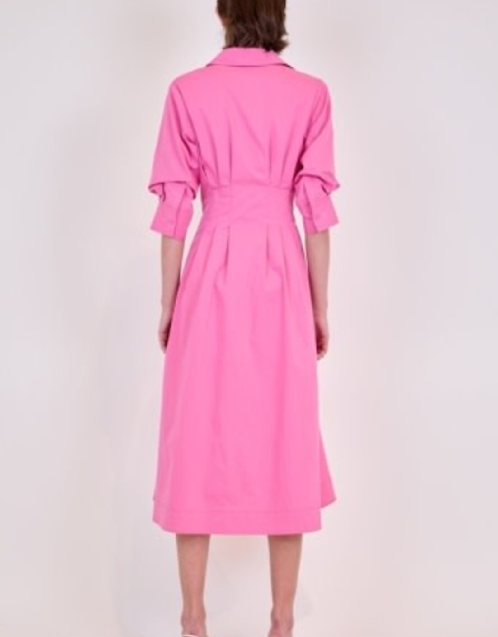 SIMKHAI JAZZ PINTUCK MIDI DRESS