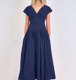 SIMKHAI NINA PLEATED MIDI DRESS