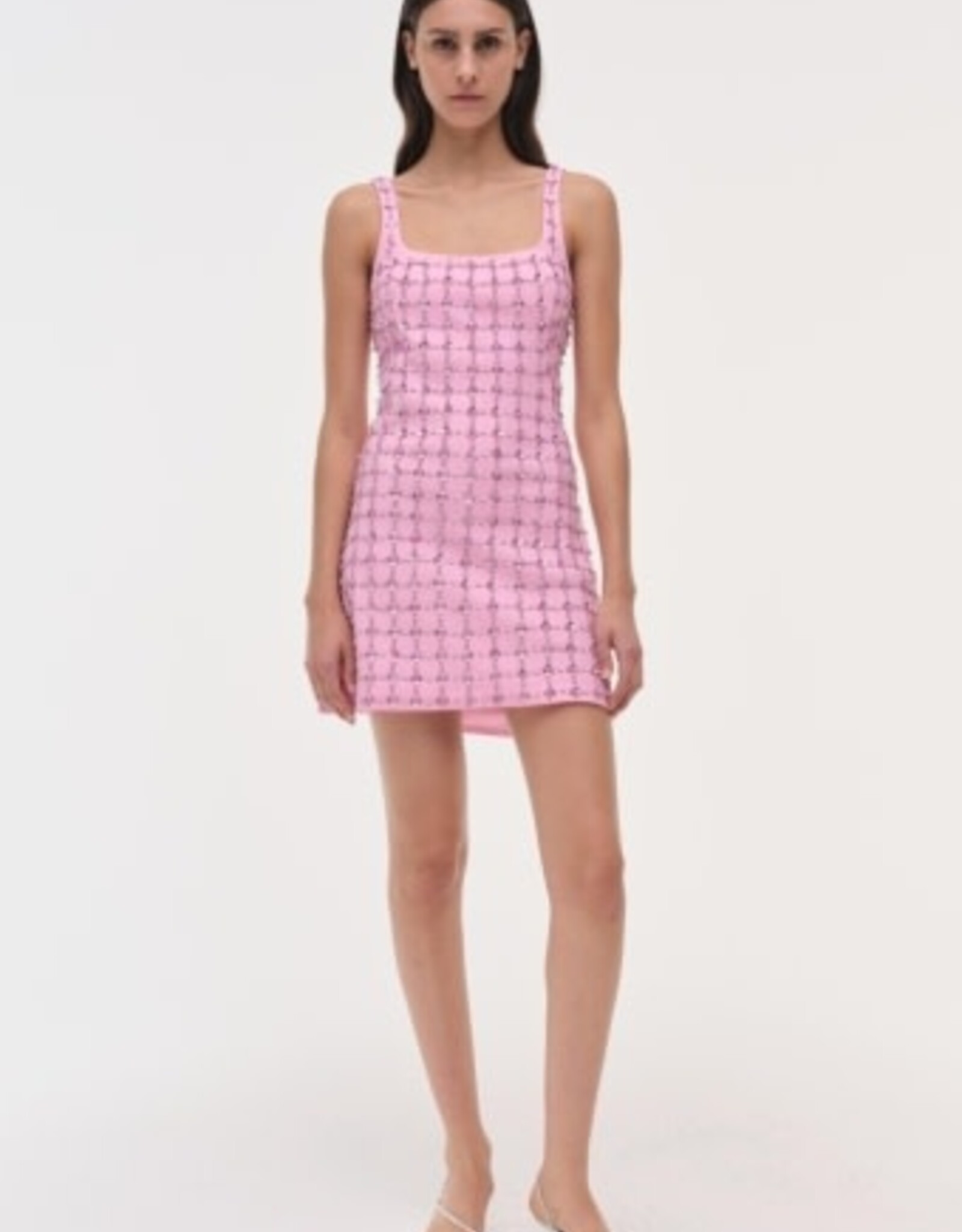 SIMKHAI ZIVA S/L EMBELLISHED MINI DRESS