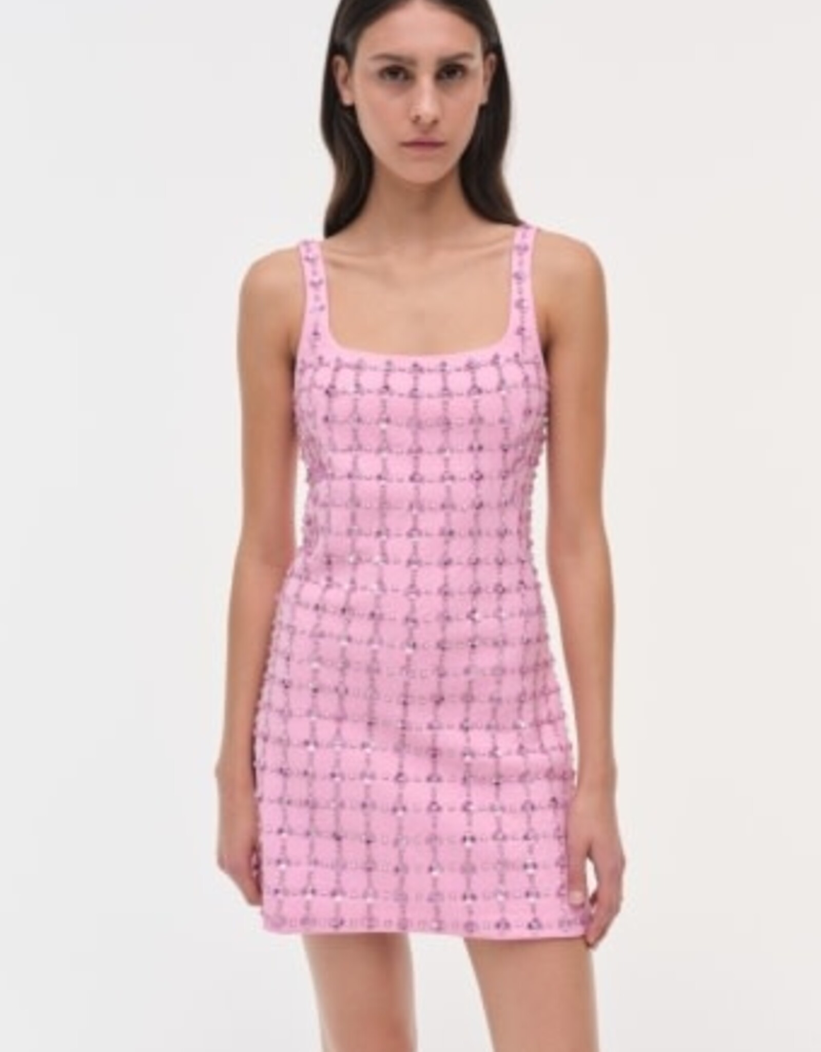 SIMKHAI ZIVA S/L EMBELLISHED MINI DRESS