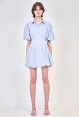 SIMKHAI CLEO BALLOON PINTUCK MINI DRESS