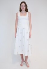 SIMKHAI NOVANNA PLEATED MIDI SKIRT