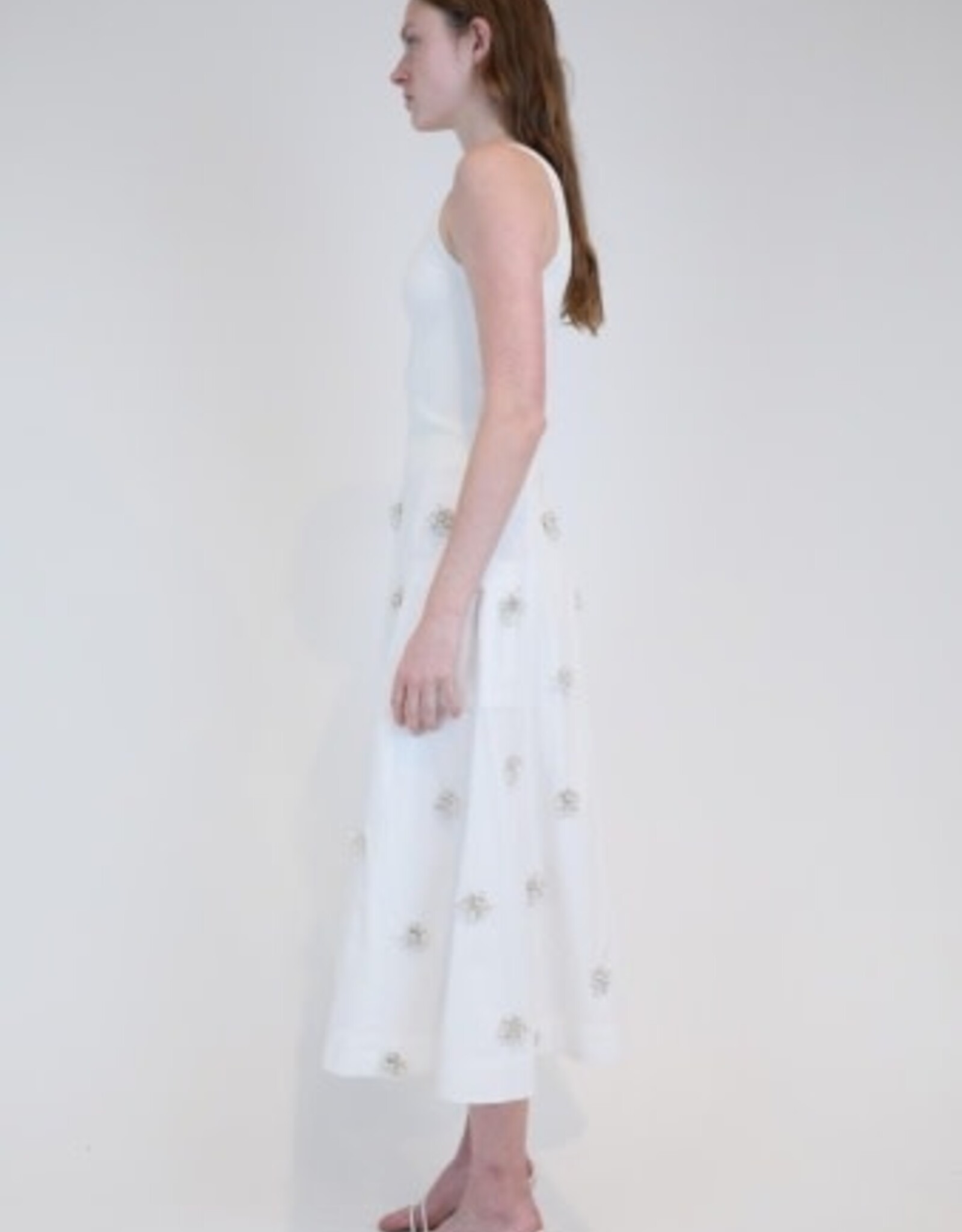 SIMKHAI NOVANNA PLEATED MIDI SKIRT