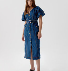 AJE. HARPER DENIM MIDI DRESS