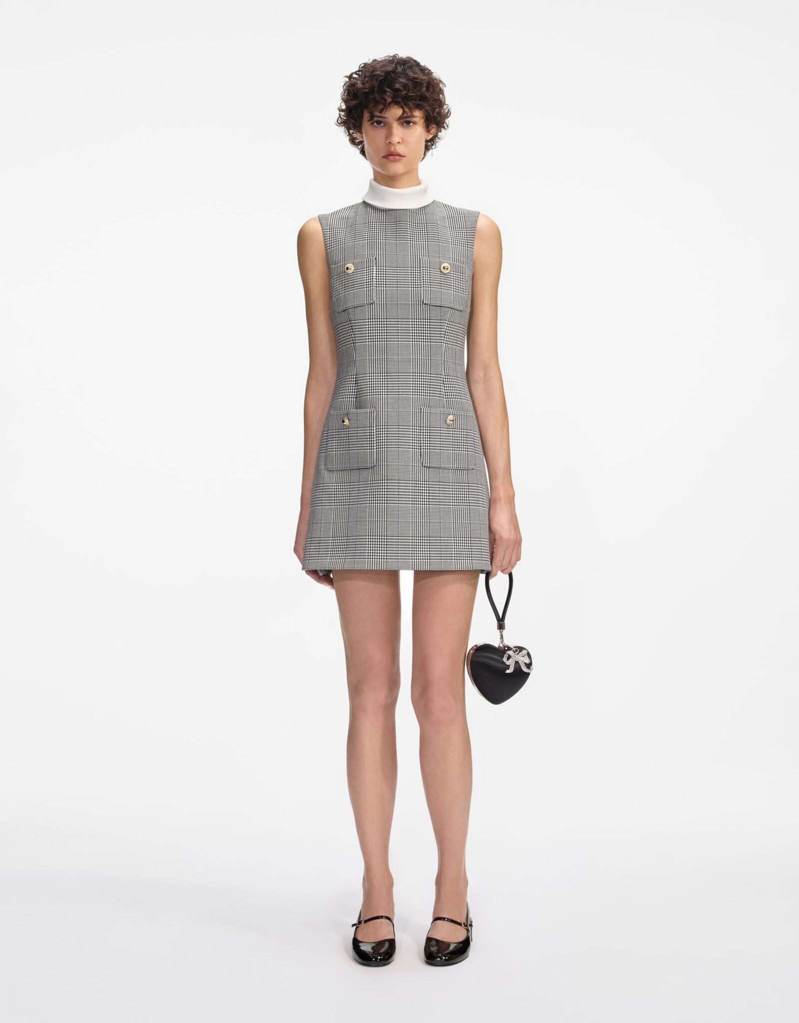 Self Portrait SLEEVELESS PRINCE OF WALES CHECK MINI DRESS
