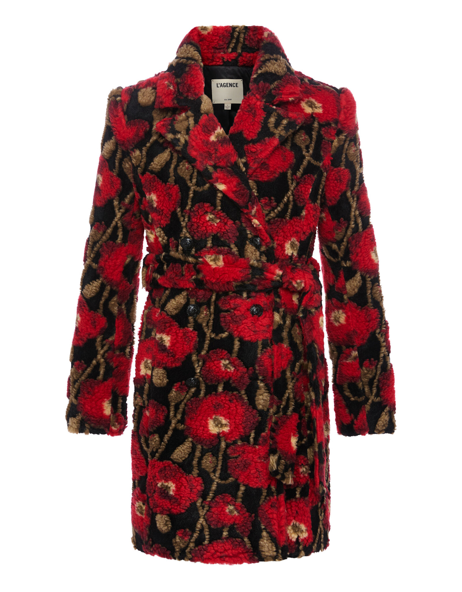 L'AGENCE TRISTAN SHERPA MIDI COAT