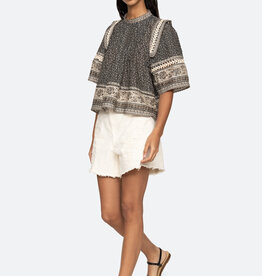 Sea Palma Print S/L Top