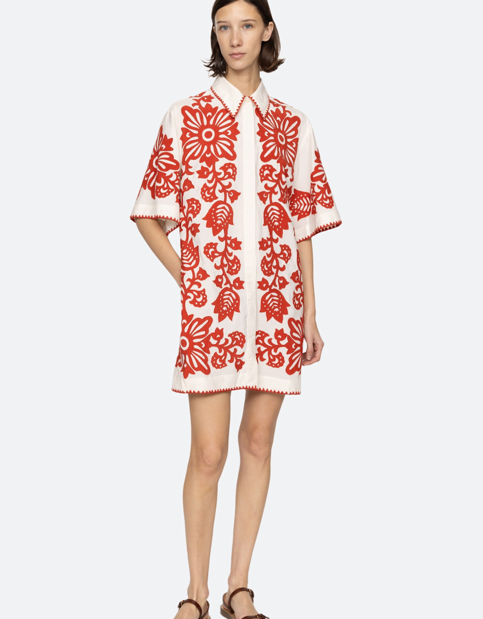 Sea Liliana Applique Mini S/S Dress