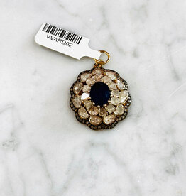 Sennod Jewelry Design VVARD02-Blue Sapphire & Polki Diamond