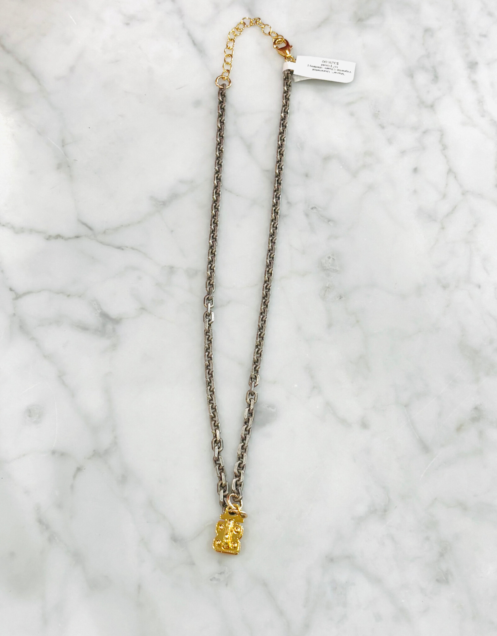 Sennod Jewelry Design N1568G-16 - "Maire" - Gunmetal Vignette Chain 16"