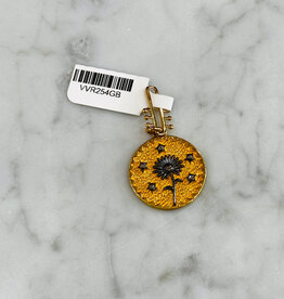 Sennod Jewelry Design VVR254GB-Dandelion Diamond Vignette Gold w/ Gray