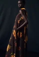 Lela Rose Sleeveless Tie Neck Maxi